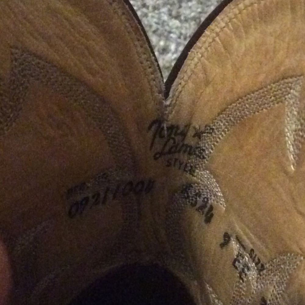 Tony Lama Brown Leather Western Cowboy Boots size 9 EE - Picture 6 of 8